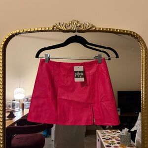 Pitaya Vibrant Pink Skirt with Zipper Detail